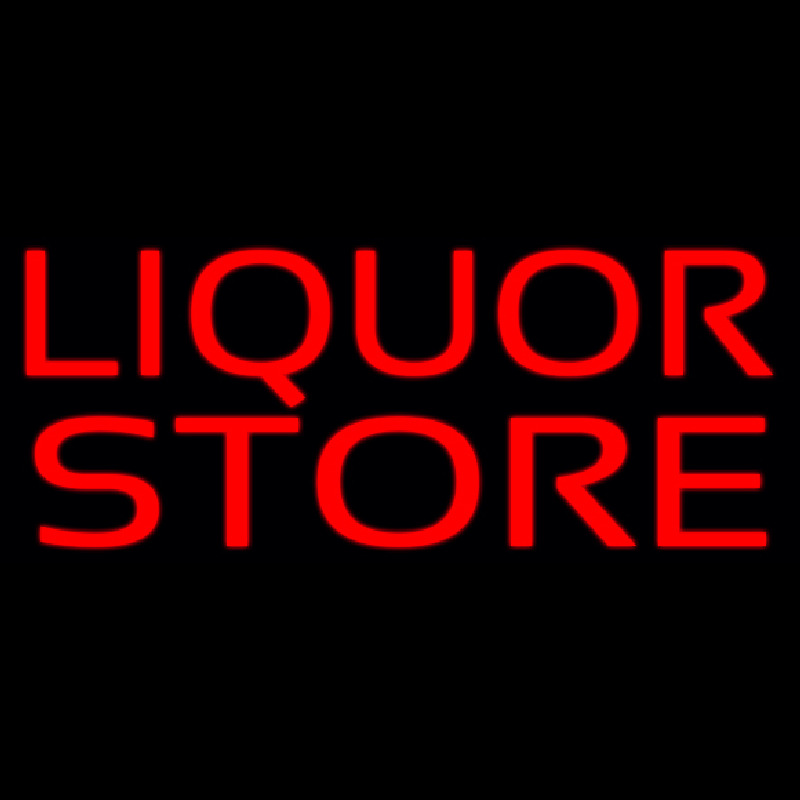 Red Liquor Store Neonskylt