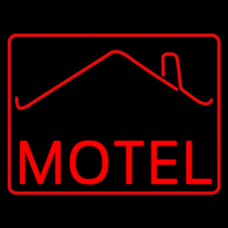 Red Motel With Symbol Neonskylt