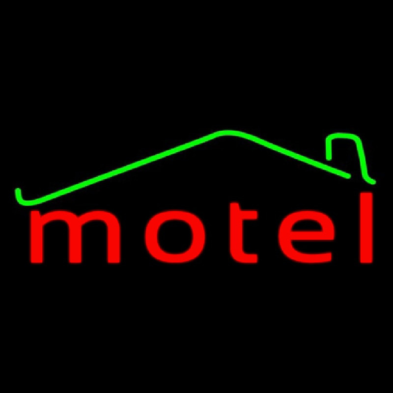 Red Motel With Symbol Neonskylt