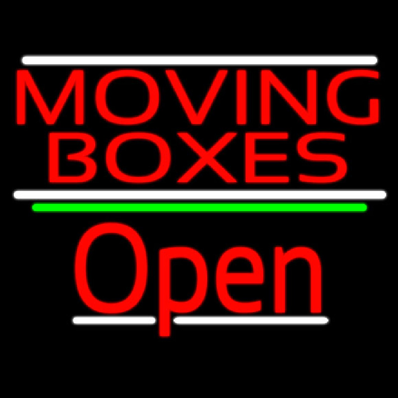 Red Moving Bo es Open 3 Neonskylt