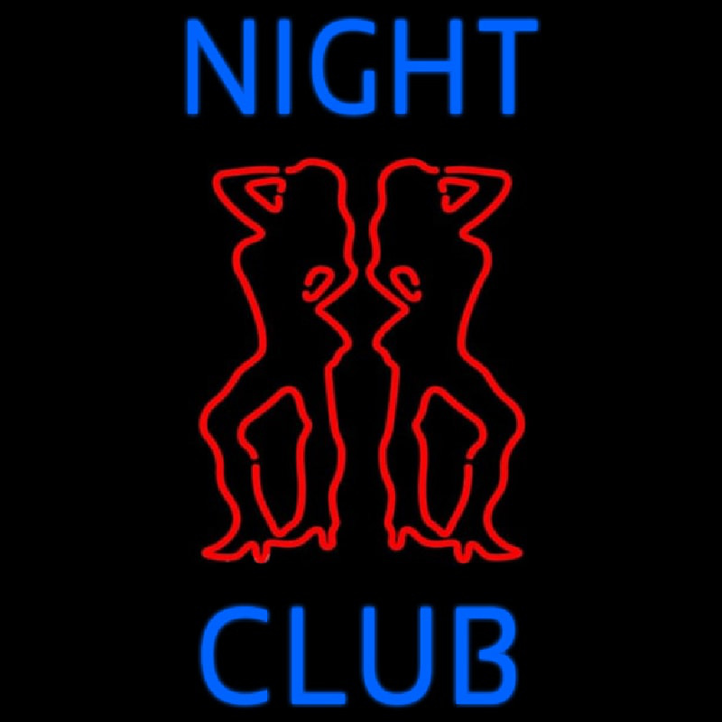 Red Night Club Girls Neonskylt