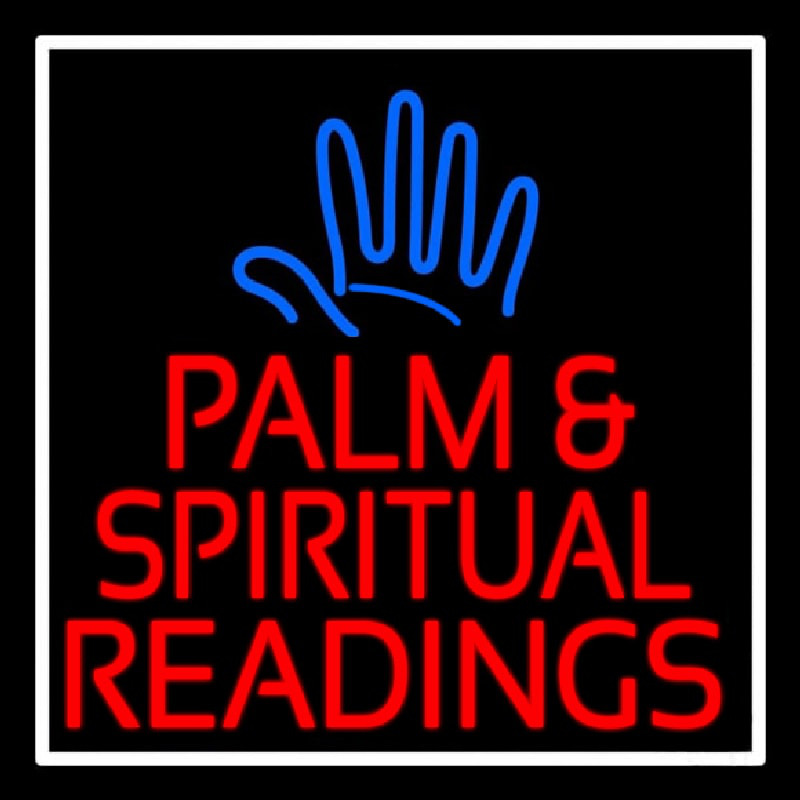 Red Palm And Spiritual Readings Neonskylt