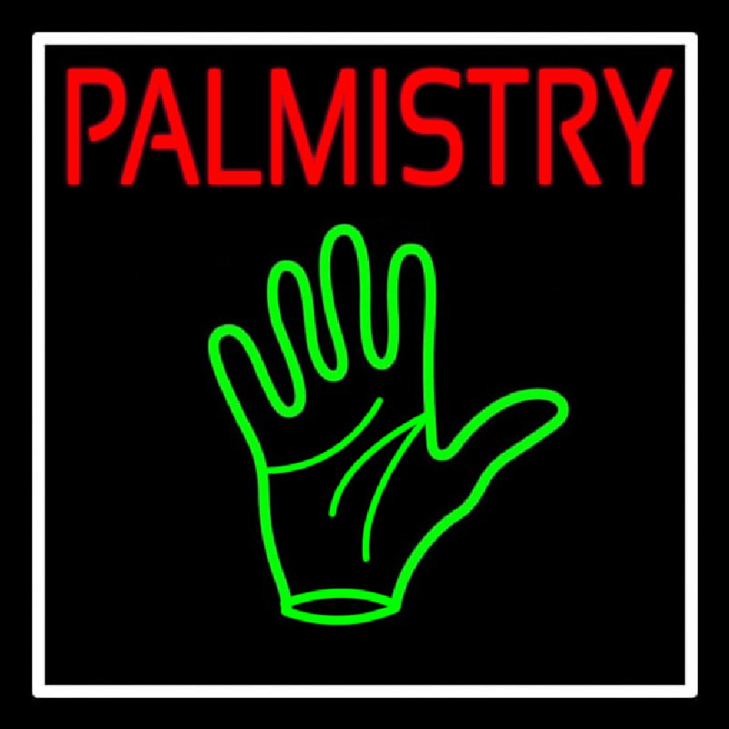 Red Palmistry Neonskylt