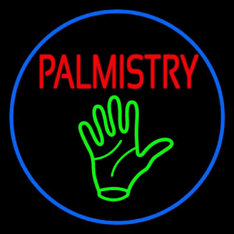 Red Palmistry Neonskylt