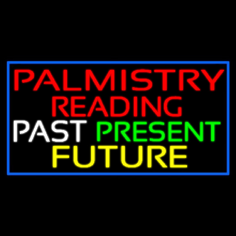 Red Palmistry Reading Neonskylt