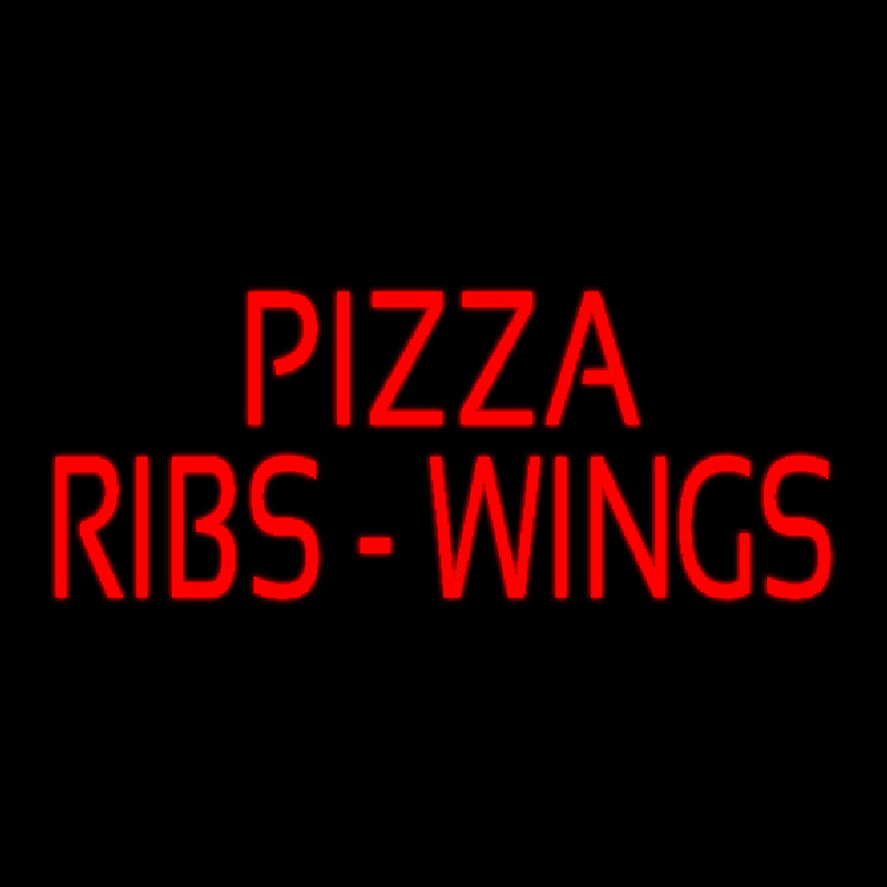 Red Pizza Ribs Wings Neonskylt