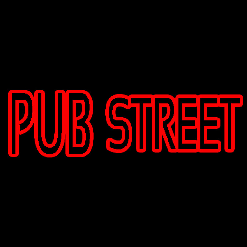 Red Pub Street Neonskylt