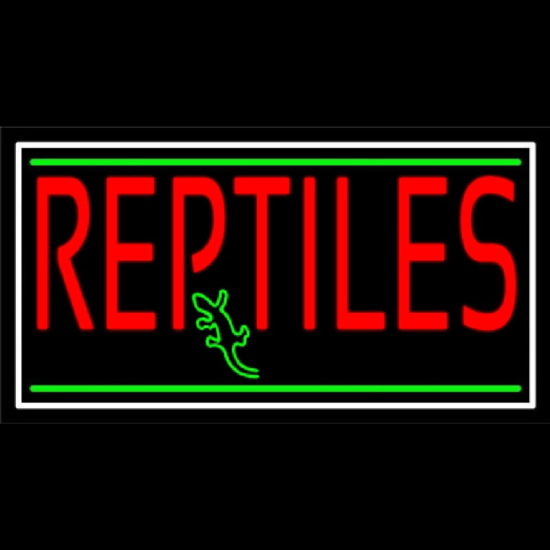 Red Reptiles Block 1 Neonskylt