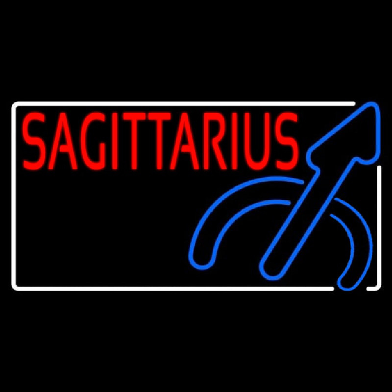 Red Sagittarius Neonskylt