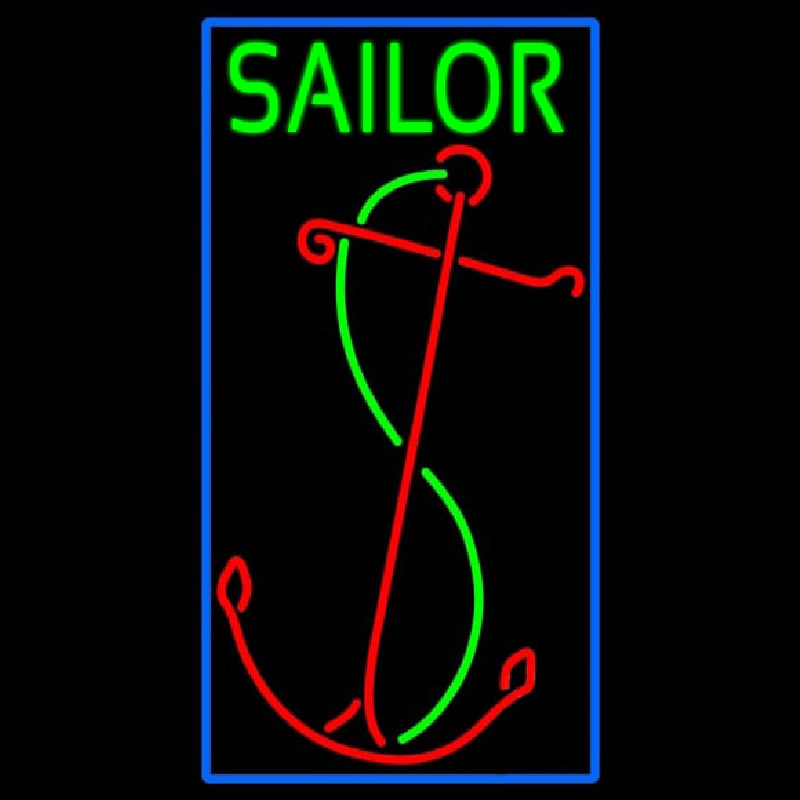 Red Sailor Logo Neonskylt