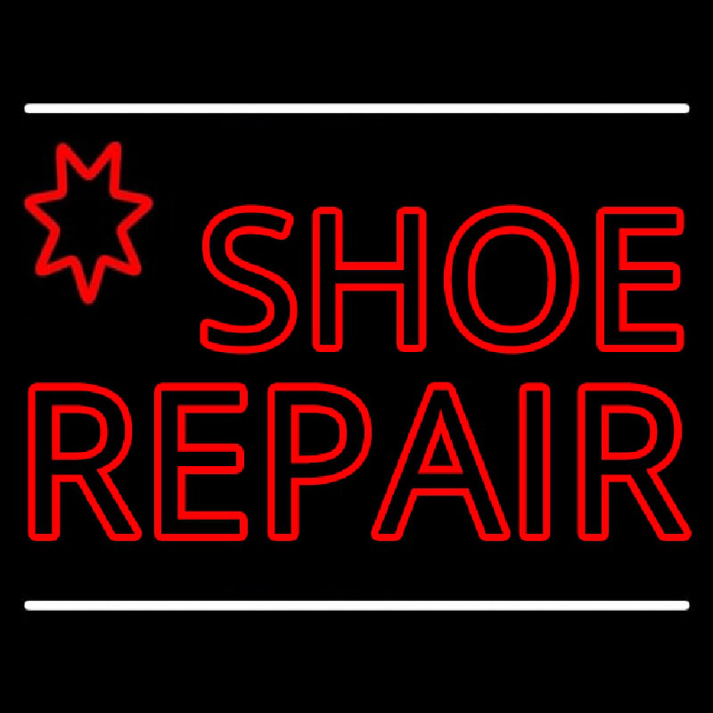 Red Shoe Repair Neonskylt