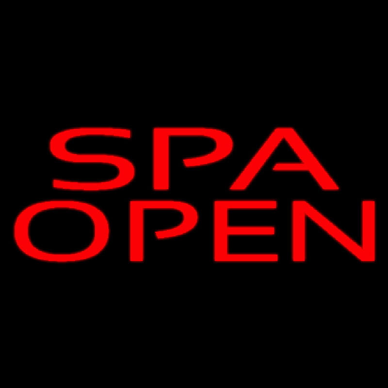 Red Spa Open Neonskylt