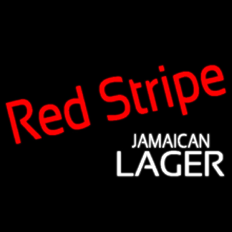 Red Stripe Jamaican Lager Logo Beer Sign Neonskylt