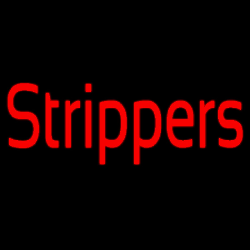 Red Strippers Neonskylt