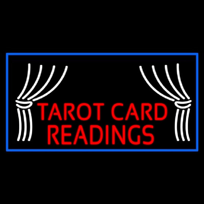 Red Tarot Card Readings Neonskylt