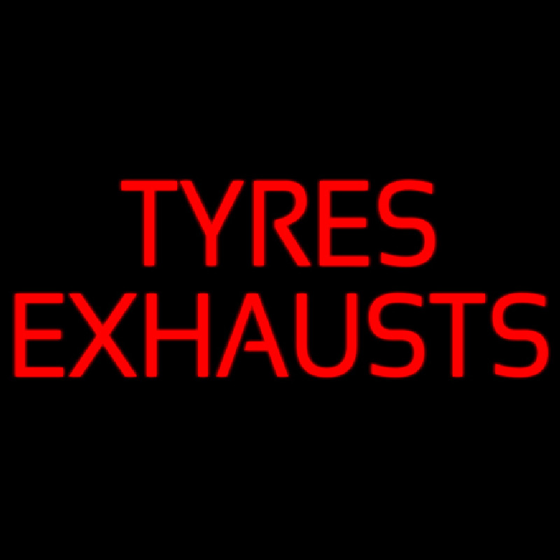 Red Tyres E hausts 2 Neonskylt