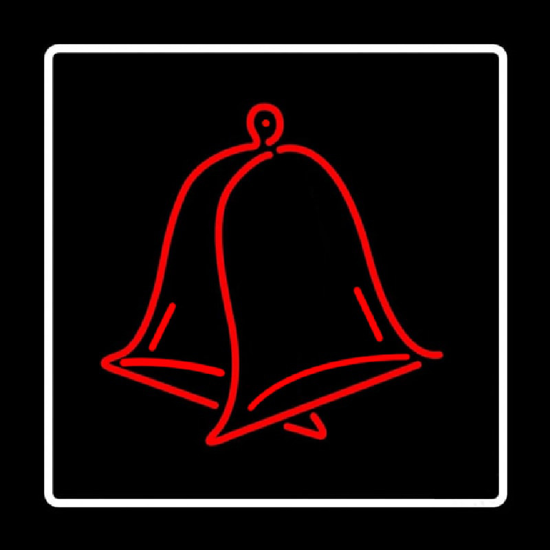 Red Wedding Bell Logo Neonskylt