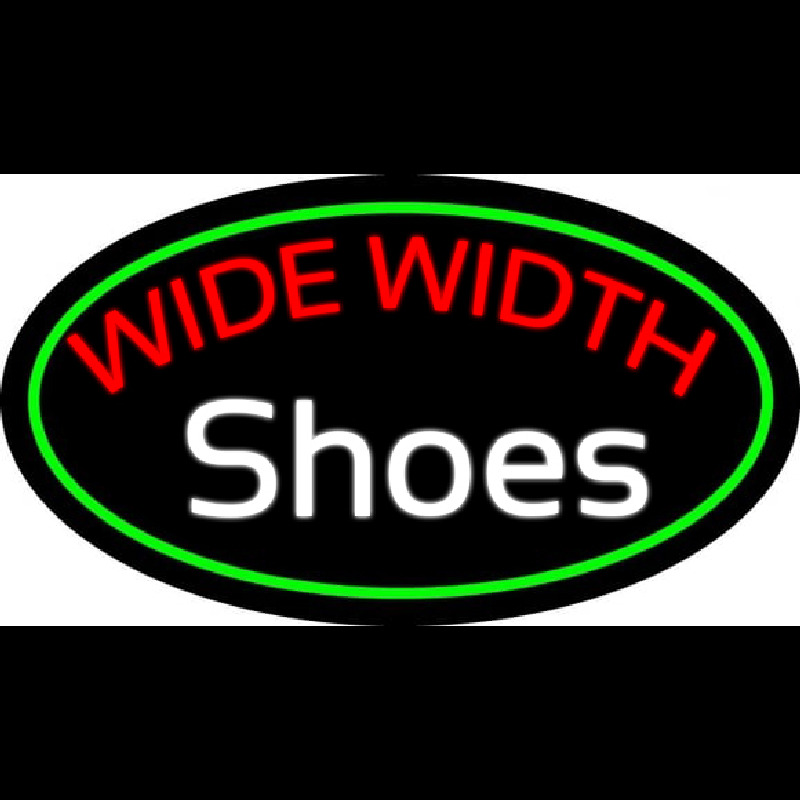 Red Wide Width White Shoes Neonskylt