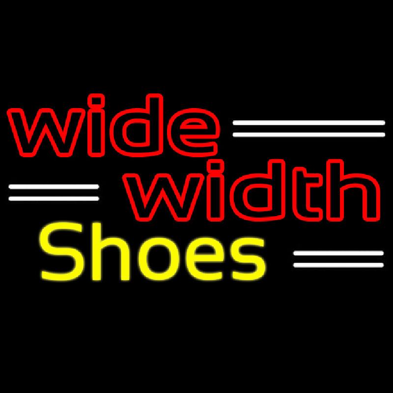 Red Wide Width Yellow Shoes Neonskylt