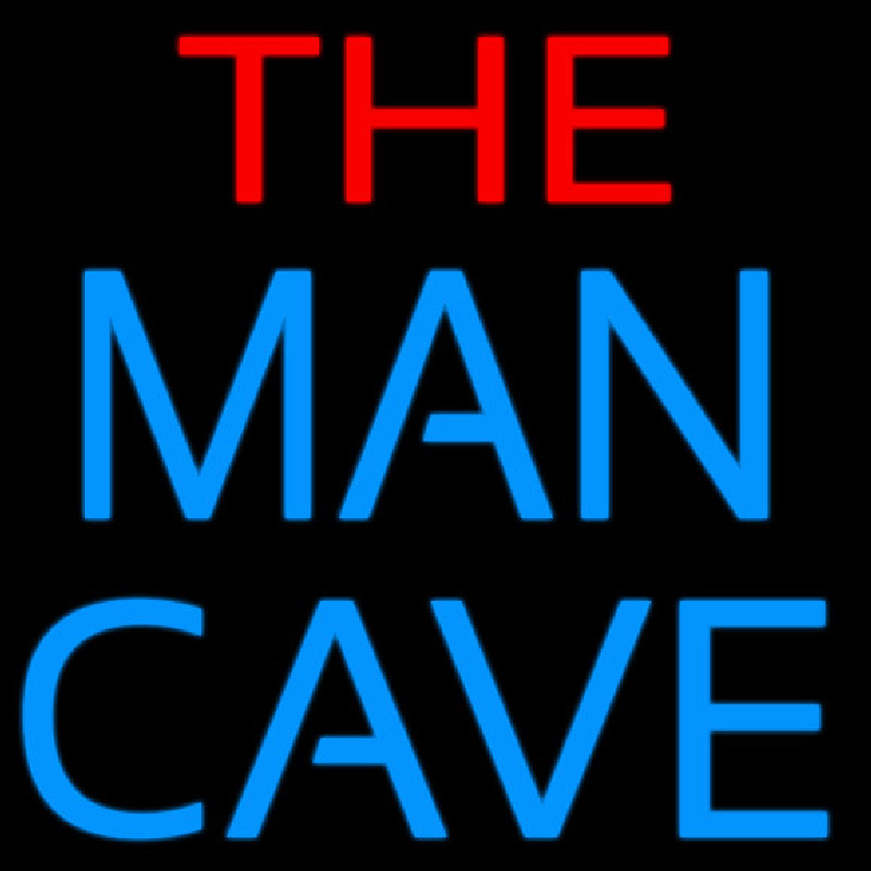 Red and Blue The Man Cave Neonskylt