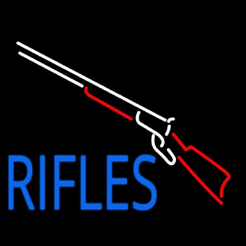 Rifles With Graphic Neonskylt