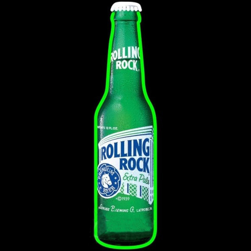 Rolling Rock Bottle Beer Sign Neonskylt