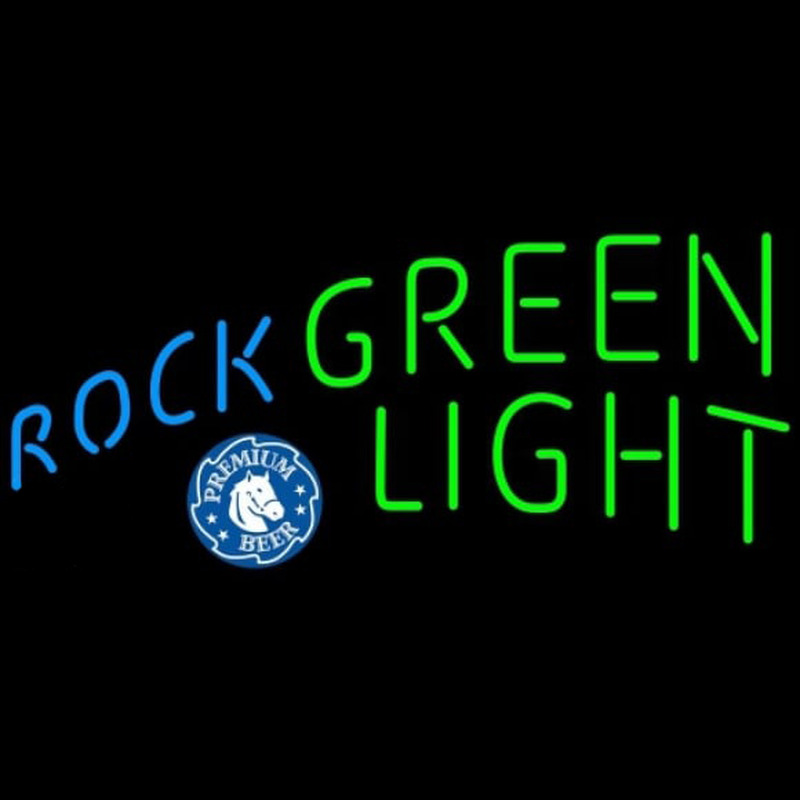 Rolling Rock Bule Green Light Beer Sign Neonskylt