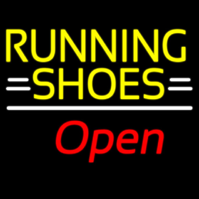 Running Shoes Open Neonskylt