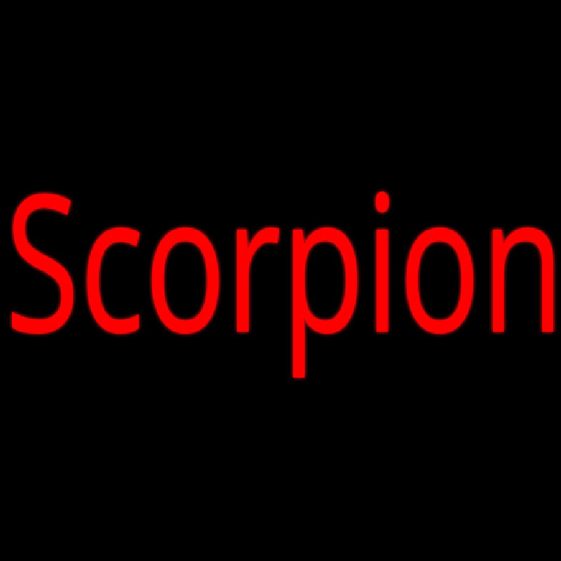 Scorpion Red 1 Neonskylt