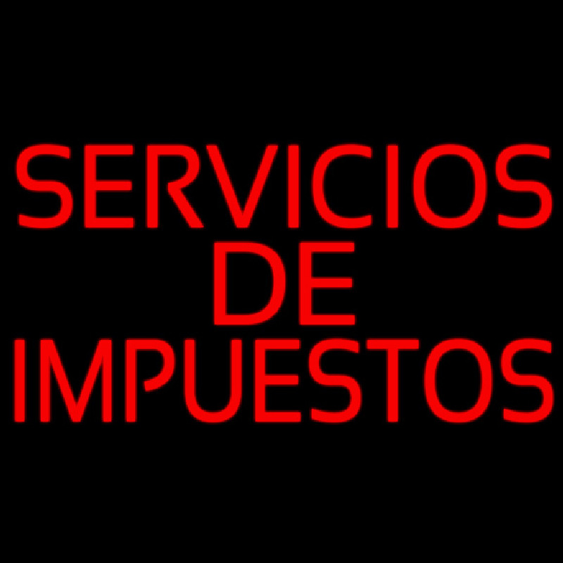 Servicios De Impuestos Neonskylt