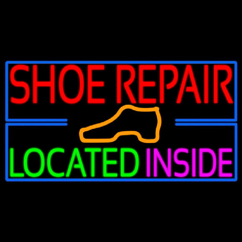 Shoe Repair Located Inside Neonskylt