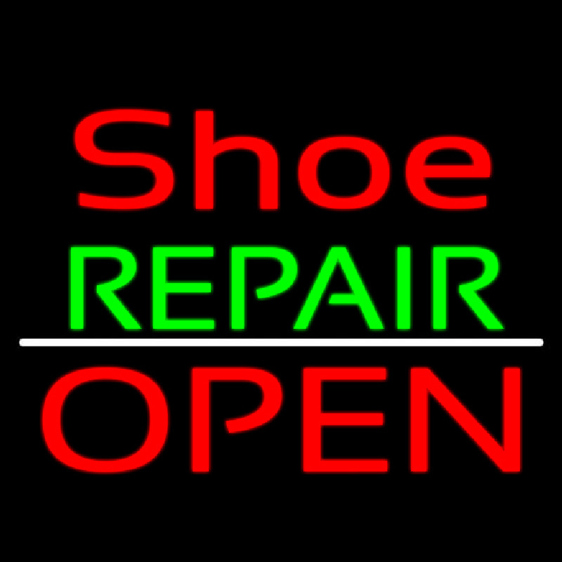 Shoe Repair Open Neonskylt