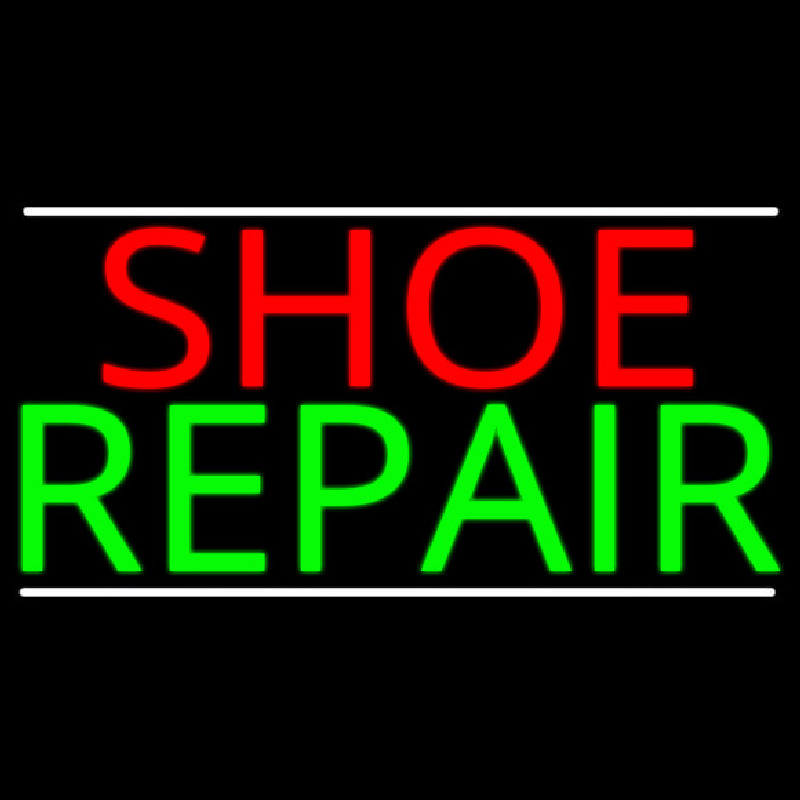 Shoe Repair White Lines Neonskylt