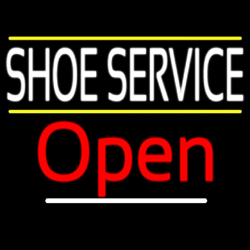 Shoe Service Open Neonskylt