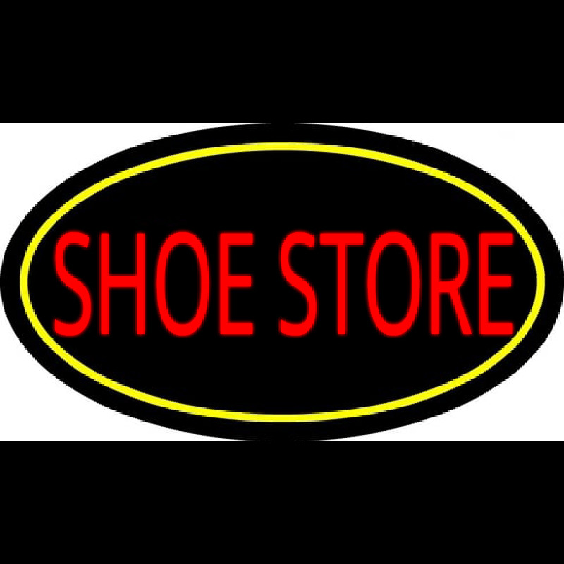 Shoe Store With Oval Neonskylt