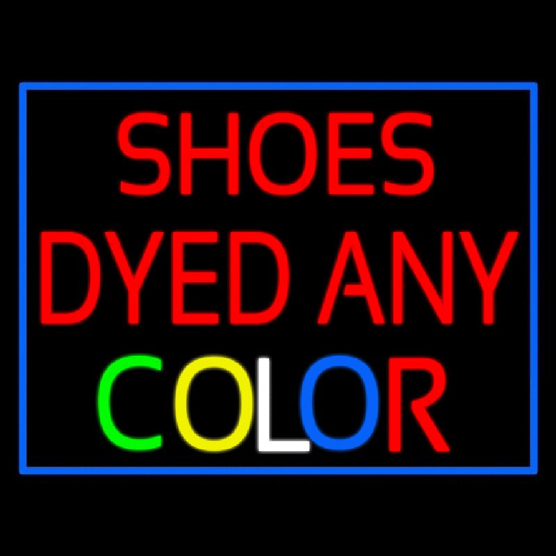 Shoes Dyed And Color Neonskylt