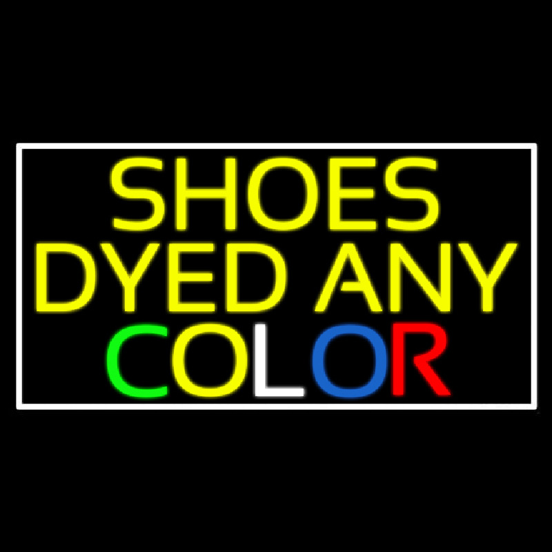 Shoes Dyed And Color With Border Neonskylt