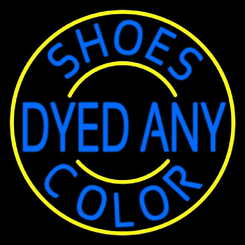 Shoes Dyed And Color With Yellow Border Neonskylt