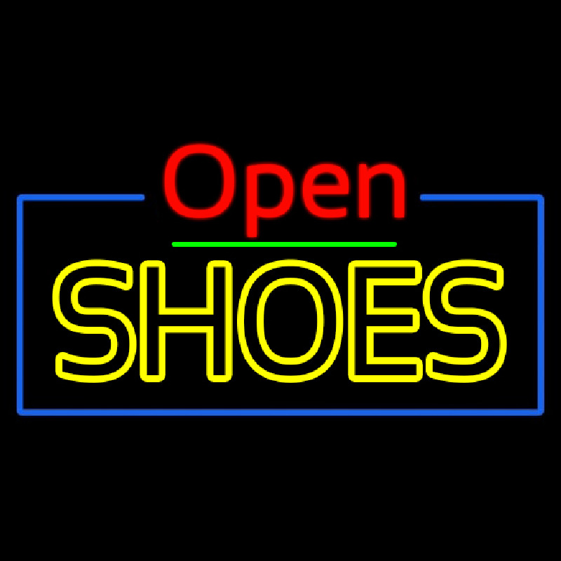 Shoes Open Neonskylt