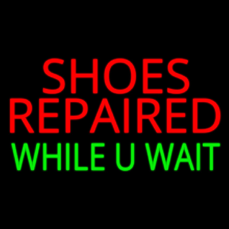 Shoes Repaired While You Wait Neonskylt