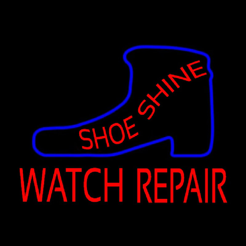 Shoeshine Watch Repair Neonskylt