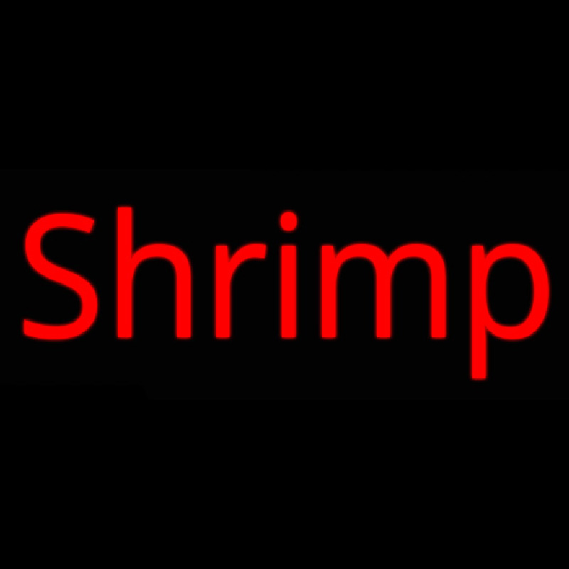 Shrimp Cursive 3 Neonskylt