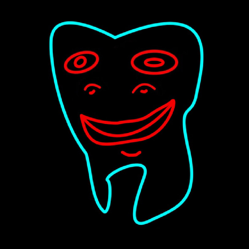 Smiley Teeth Logo Neonskylt