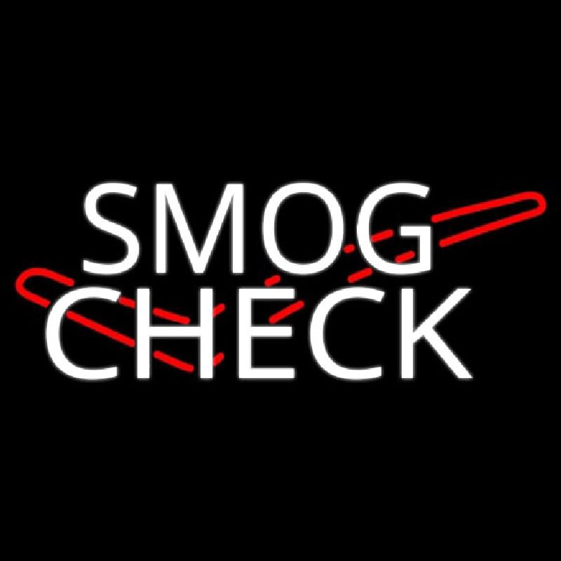 Smog Check Logo Neonskylt