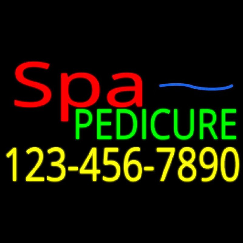 Spa Pedicure With Phone Number Neonskylt