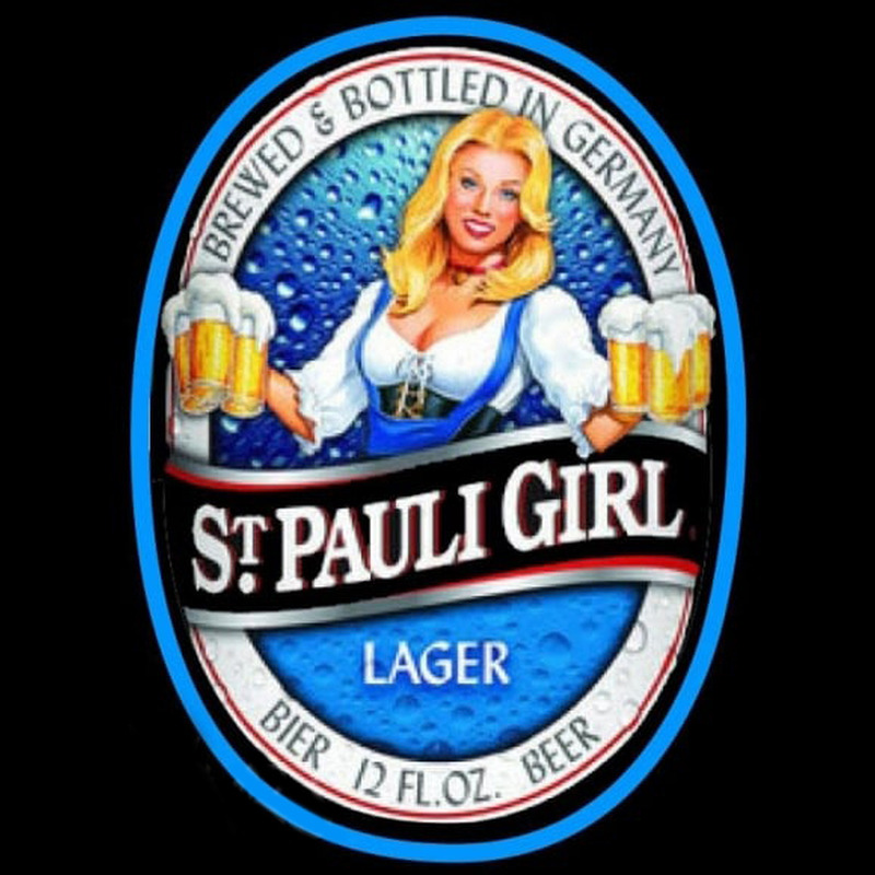 St  Pauli Girl Classic Label Beer Sign Neonskylt