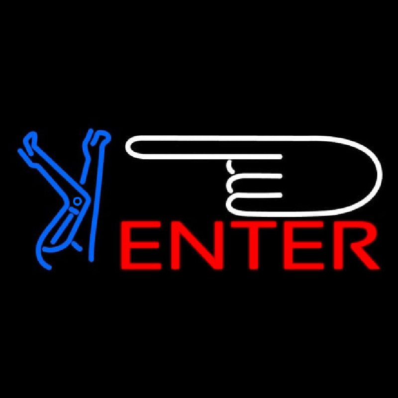 Strip Girl Enter Logo Neonskylt