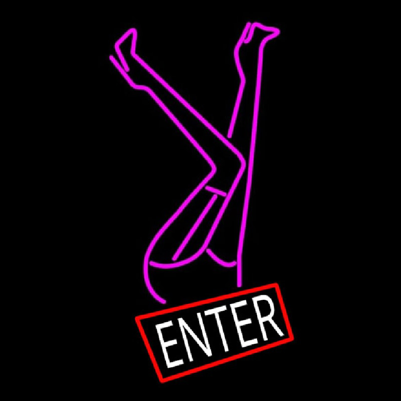 Strip Girl Enter Logo Neonskylt