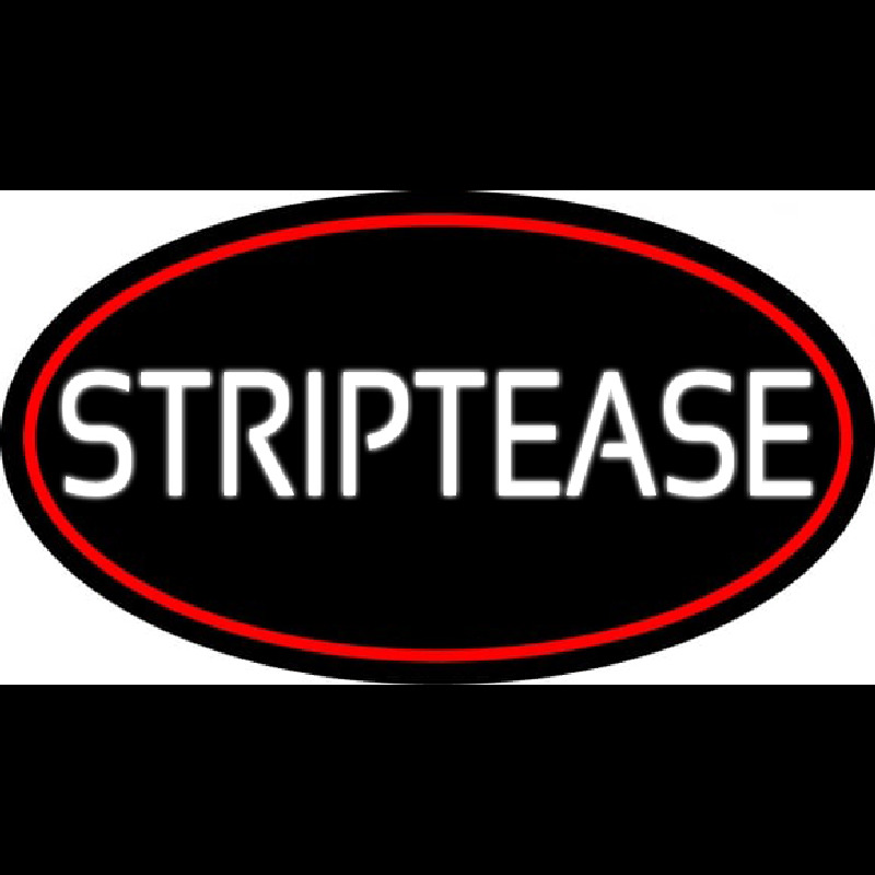 Striptease With Red Border Neonskylt