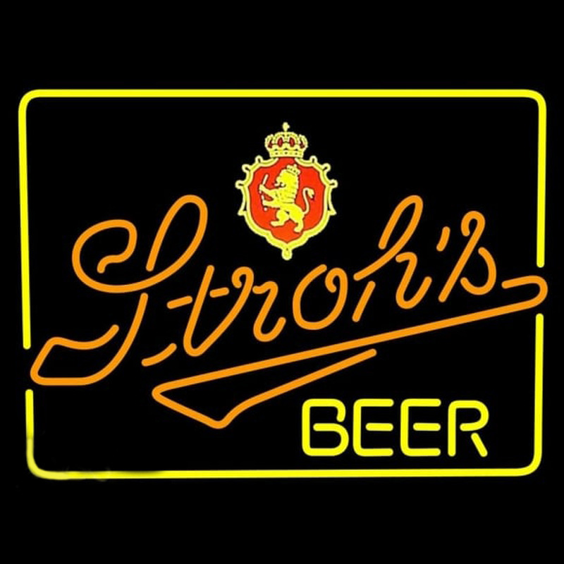 Strohs Lighted Beer Sign Neonskylt